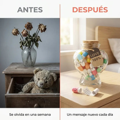 Frasco con Cápsulas de Amor